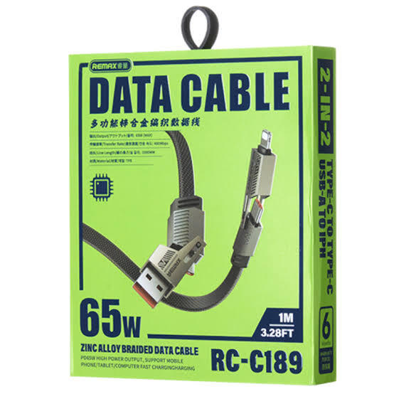 REMAX 65W Multi 4*1  Zinc Alloy Braided Data Cable RC C189
