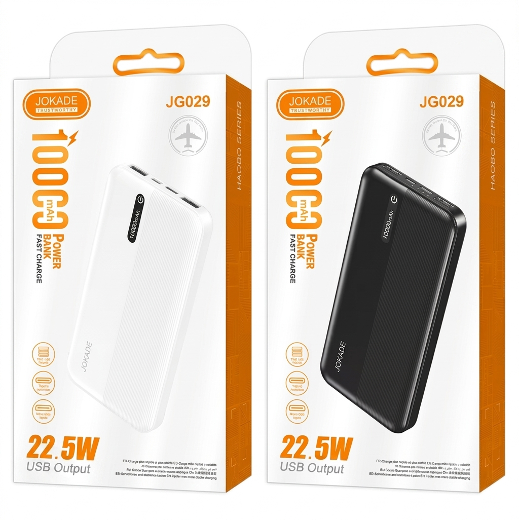JOKADE POWER BANK 10000 MAH FAST CHAGER 22.5 JG029